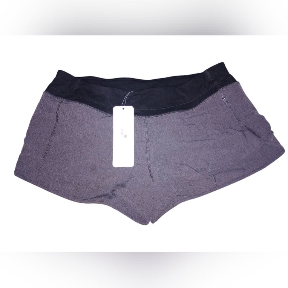 CRZ YOGA Black and Gray Athletic Sports Shorts Size Large NWT